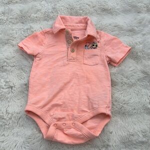 🎀3M Disney baby, gap polo energetic Peach Baby Onesie Embroidery Donald Duck